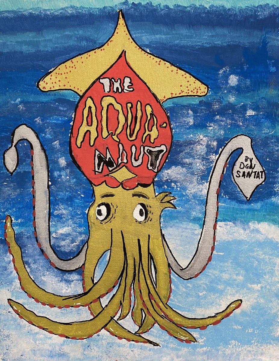 Lomax is proud of Charisse's SLAM painting. She designed a new cover for "The Aquanaut" by Dan Santat. Look out, Orange Grove &amp; Blake Magnets &amp; Ringling College of Art &amp; Design... we've got a professional illustrator on our hands!