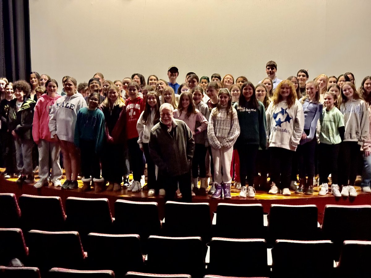 CMS_ConcordMA's tweet image. Fresh off their incredible Seussical performances, the cast/crew joined other CMS students for our first Unified field trip—a private showing of Wicked. But the real surprise? Gregory Maguire, the author &amp;amp; visionary behind the franchise, was sitting in the audience with them!💚