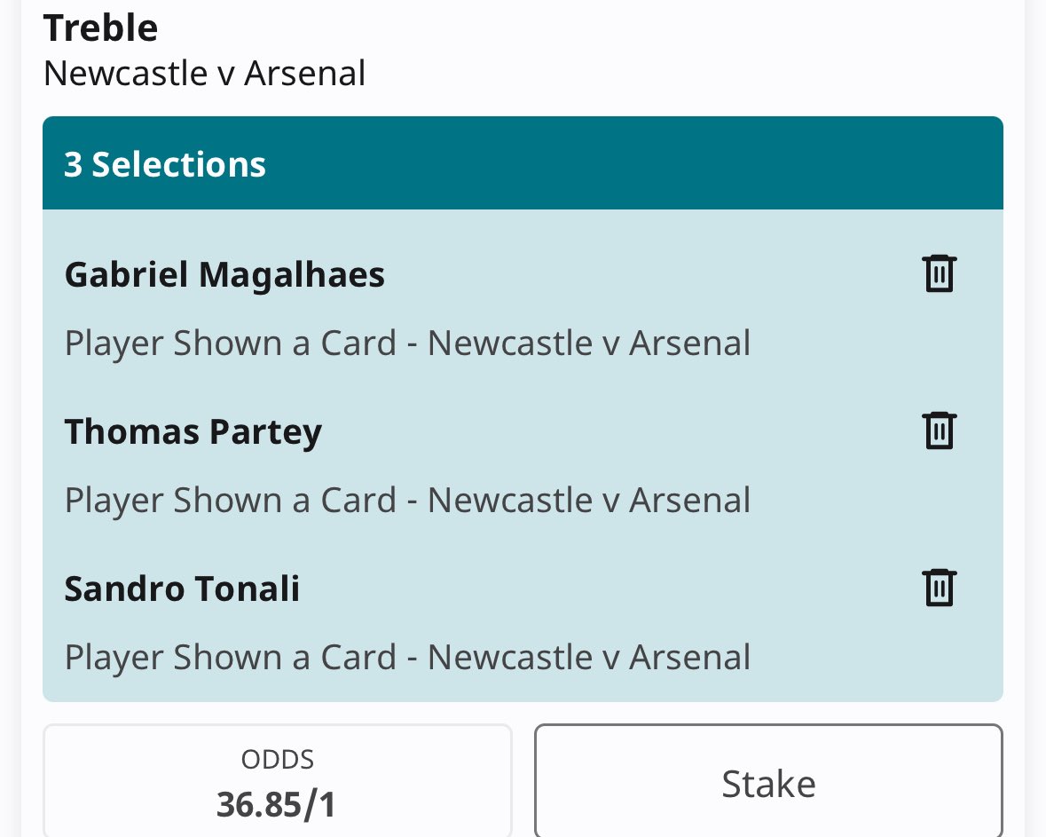 bettingvillage's tweet photo. Newcastle v Arsenal 🟡🔴

18+ gambleaware https://t.co/6EwT5TTq9s