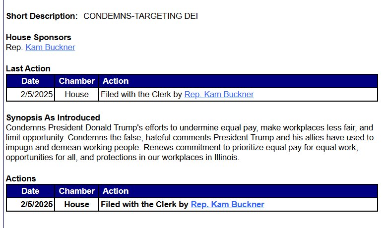 brendenmoore13's tweet photo. Expect some fireworks on the House floor this afternoon as @HouseDemsIL plan to run resolutions condemning President Trump for his January 6 pardons, his now-blocked exec order freezing federal grant spending, his efforts to undermine DEI initiatives and his immigration actions: https://t.co/NRxxrEwqkM