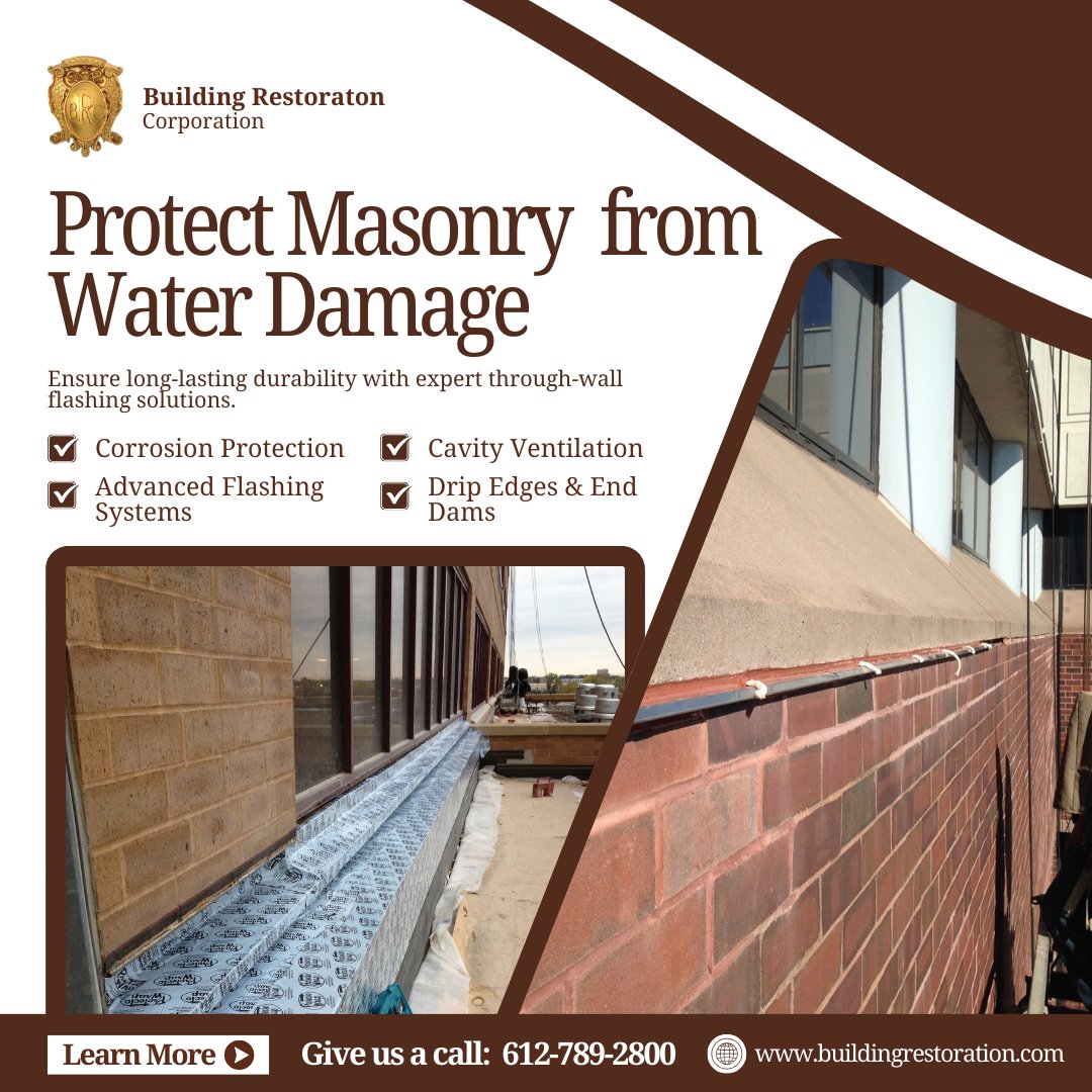 Water is one of the biggest threats to masonry facades. Without proper protection, moisture seeps in, leading to mortar deterioration, steel corrosion, and freeze-thaw damage—compromising structural integrity over time.  🧱 Masonry preservation starts with proper protection.