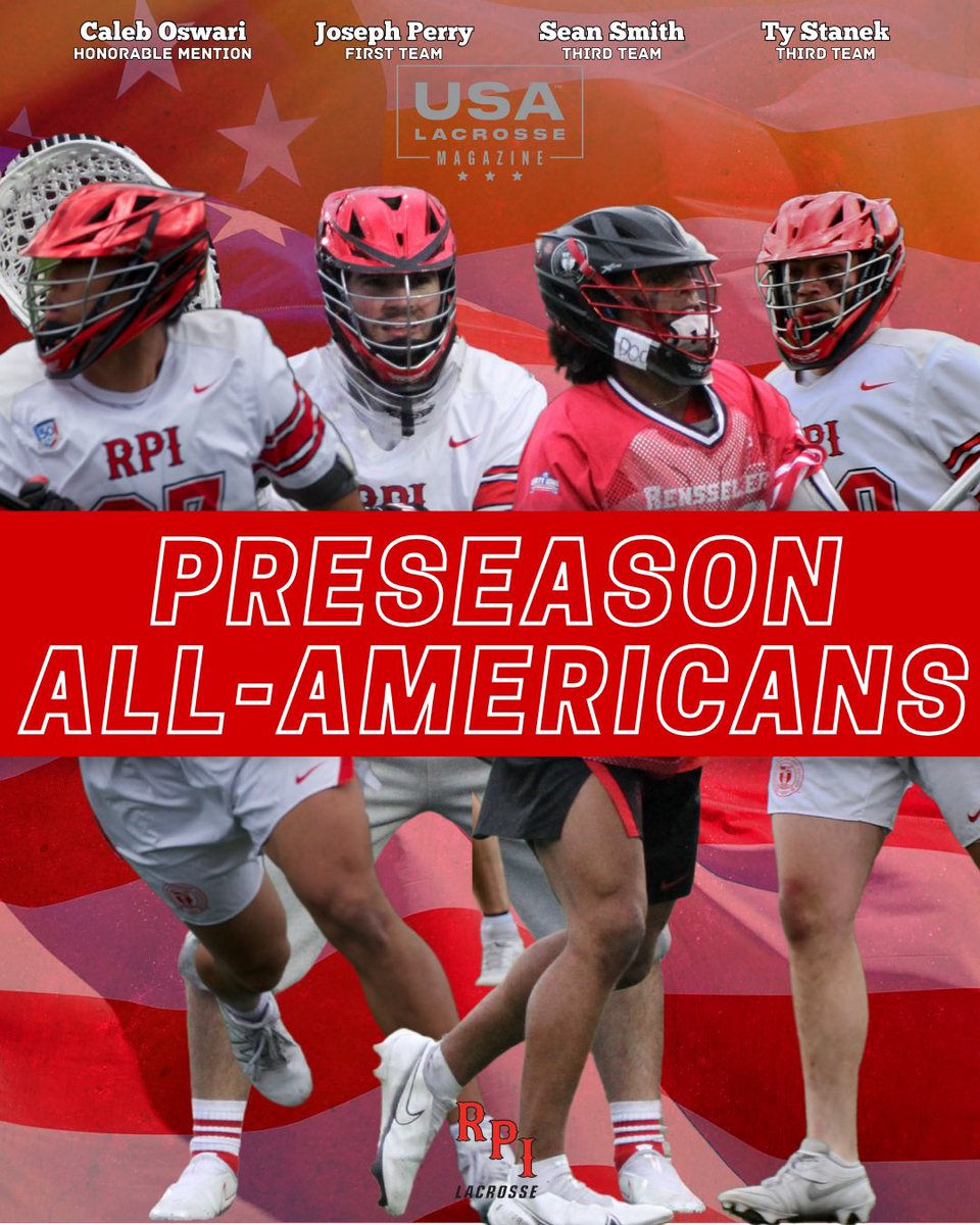 RPIMLax's tweet photo. Congratulations to our Preseason All-Americans: Erik Ojert, Caleb Oswari, Joseph Perry, Tyler Ruffini, Sean Smith, Ty Stanek, and Angelo Venuto https://t.co/eAazrJZXjZ
