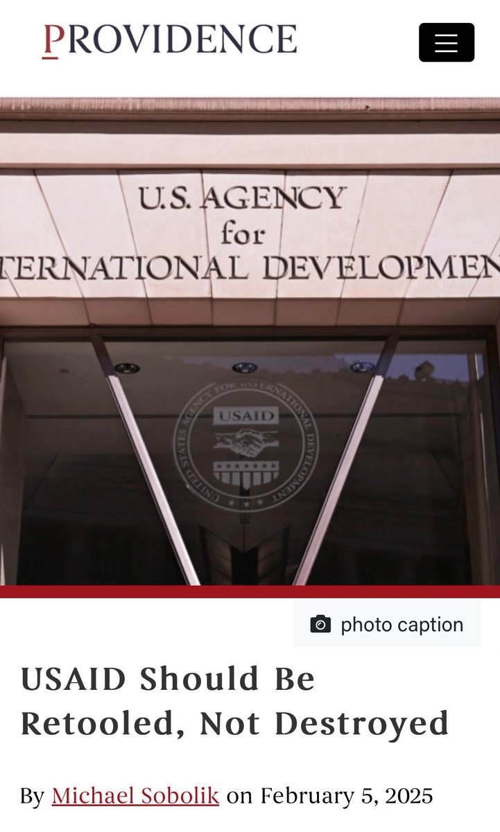 My latest in <a href="/ProvMagazine/">Providence</a>, on the reorganization of USAID.

Strategically, Trump is right to retool Washington’s approach to foreign assistance. Tactically, however, <a href="/DOGE/">Department of Government Efficiency</a>’s sledgehammer approach is imperiling good programs that advance U.S. national interests — specifically