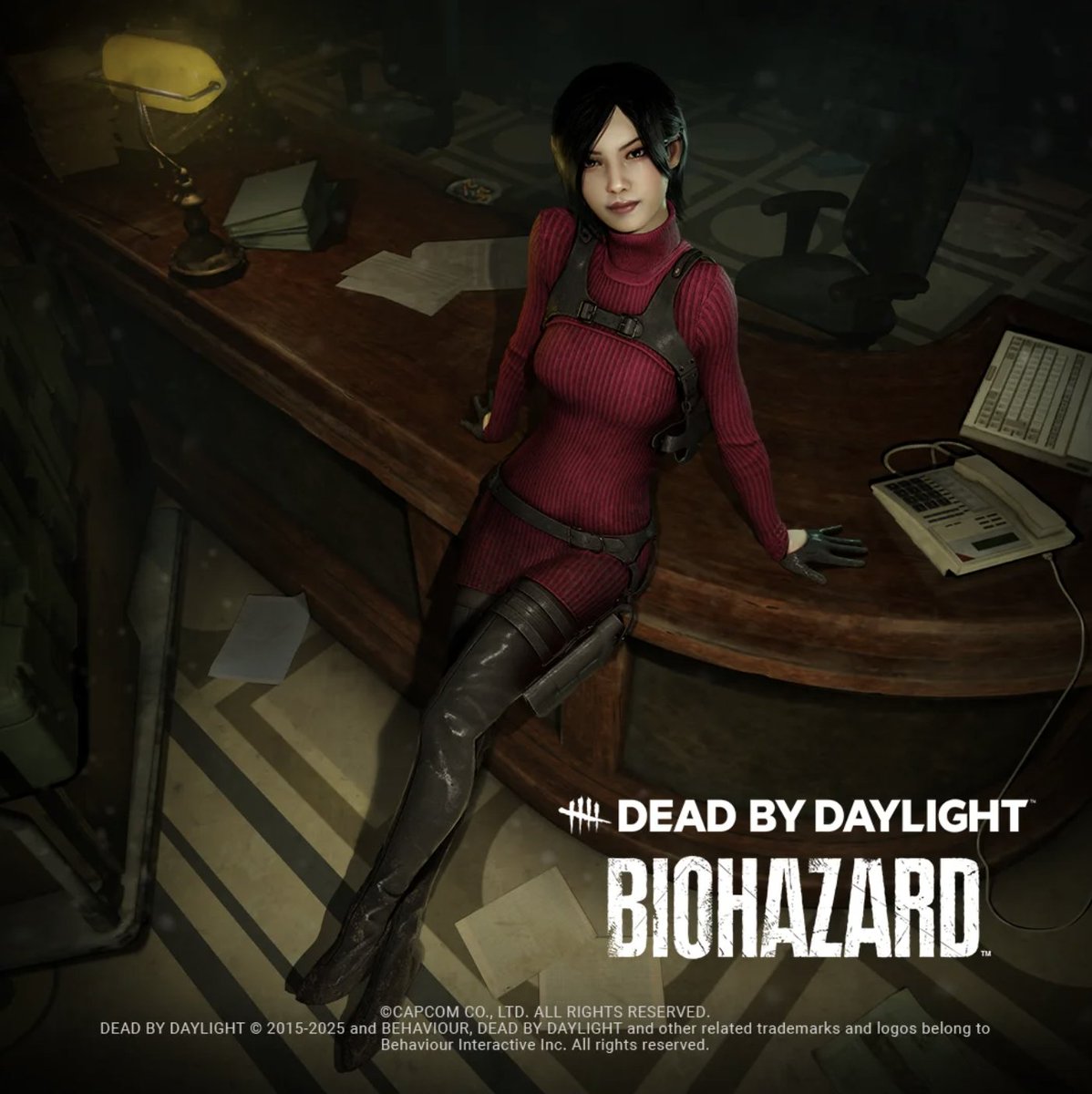 dbd_kamigame's tweet photo. ＿人人人人人人人人人人人人人人＿
＞　エイダのRE4スキンが実装!?　＜
￣Y^Y^Y^Y^Y^Y^Y^Y^Y^Y^Y^Y￣

エイダの『バイオハザードRE4』のビジュアルらしきスキン画像が公開されました🎉

うおおおおおお来たあああああ！！！٩( ᐛ )و

▼新スキン販売予定と新スキン画像
https://t.co/4fD7yjVqWG #DbD