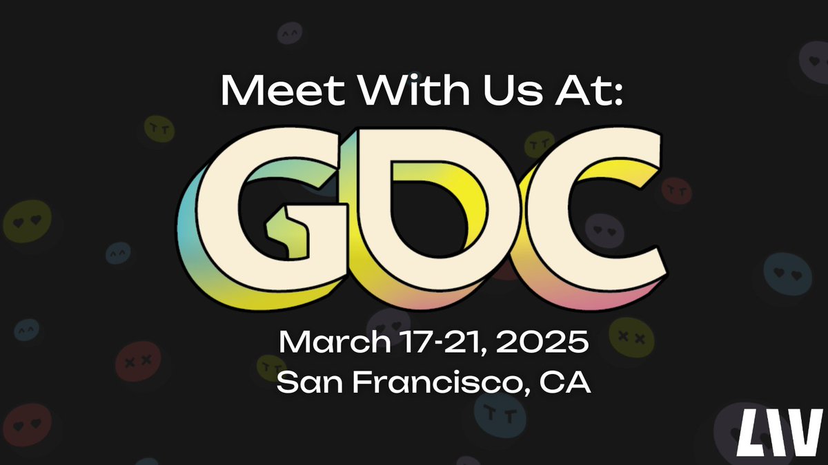 Any of our friends heading to GDC this year? We'd love to connect, chat, and would be more than happy to give any LIV Creator Kit demos or talk trailers. 😉Shoot us a DM or reach out at hi@liv.tv!