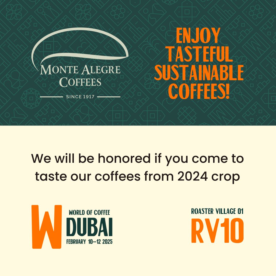 We will be honored if you come to taste our coffees from 2024 crop at the Roaster Village 01 - RV10. Enjoy tasteful sustainable coffees!

#montealegrecoffees #wocdubai #wocdubai2025 #worldofcoffee #sca #braziliancoffee #coffeenation #specialtycoffee
