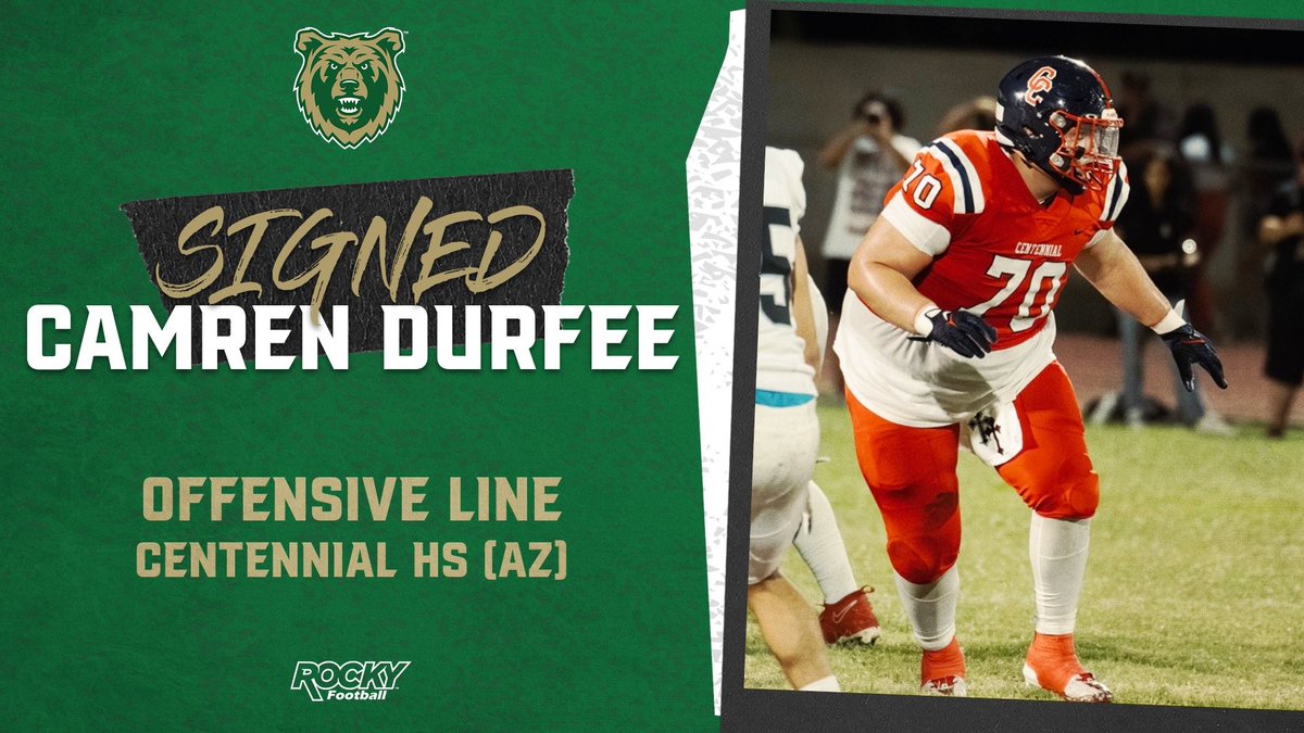 Welcome to the Rocky Family!
Camren Durfee <a href="/CamrenDurfee_/">Camren Durfee ‘25 OL</a> 
#BEARRAID #NSD25
hudl.com/athlete/o/1647…