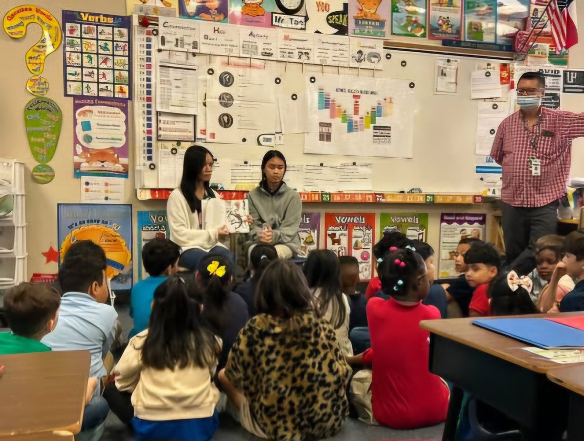 Thank you <a href="/ReesStars/">Rees Elementary (Performing & Visual Arts Academy)</a> <a href="/ReesLibrarian/">Amy Owens</a> for allowing us to spend #WorldReadAloudDay with you. We enjoyed reading some awesome books with you. <a href="/AlbrightMS/">Albright Middle</a> <a href="/readingwarriors/">readingwarriors</a> <a href="/AlbrightSFC/">Albright Students For Christ</a> <a href="/Alief_Libraries/">AliefLibraries</a>