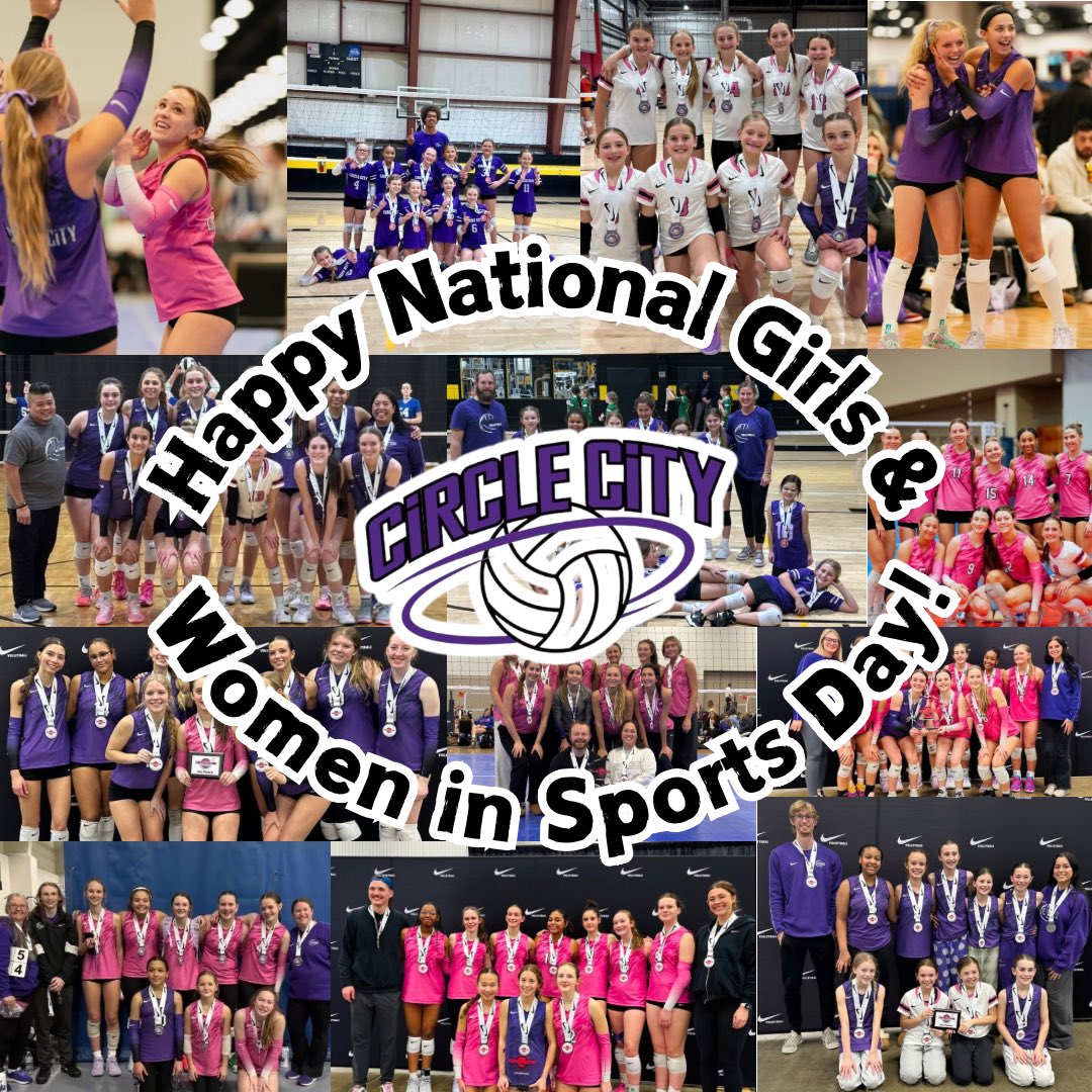 Happy National Girls &amp; Women in Sports Day to all of our current and former Athletes, Alumni and Coaches 💜 Without every single one of you, there would be no us! We are forever grateful for this sport and those who make it so enjoyable for us every single day! 🏐 #CircleProud