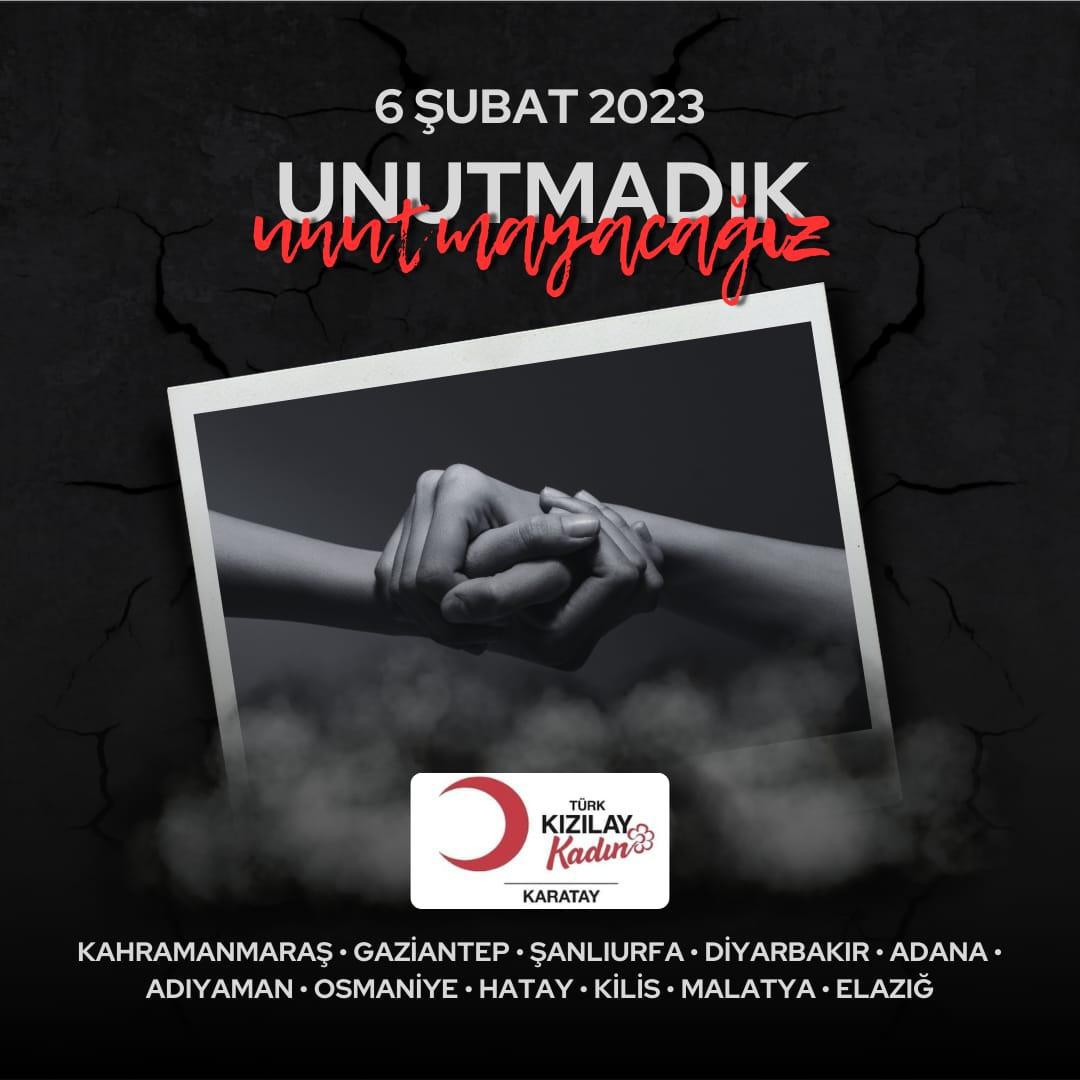 Kızılay Karatay Şubemiz, Kadın ve Genç Teşklitımız ile ilk günden itibaren gönüllülerimizle birlikte depremin yaralarını sarmak için seferber olduk olmaya devam edeceğiz
Rabbim ülkemize bir daha böyle bir acı yaşatmasın
Depremde kaybettiğimiz canlarımızı rahmetle anıyoruz #deprem
