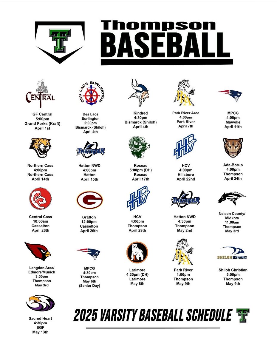 TommieBaseball's tweet photo. Another season of Thompson baseball right around the corner. We are Looking forward to seeing everyone at the ballpark! https://t.co/sMJdBGBkfG