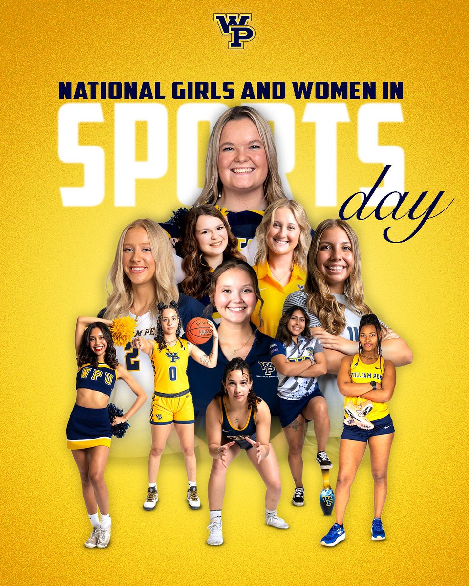 WPUAthletics's tweet photo. Happy National Girls and Women in Sports Day! Today, we celebrate the strength and passion of girls and women in sports, recognizing their impact both on and off the field. Here's to breaking barriers, inspiring generations, and shaping the future of sports! https://t.co/NSEbvRIEcj