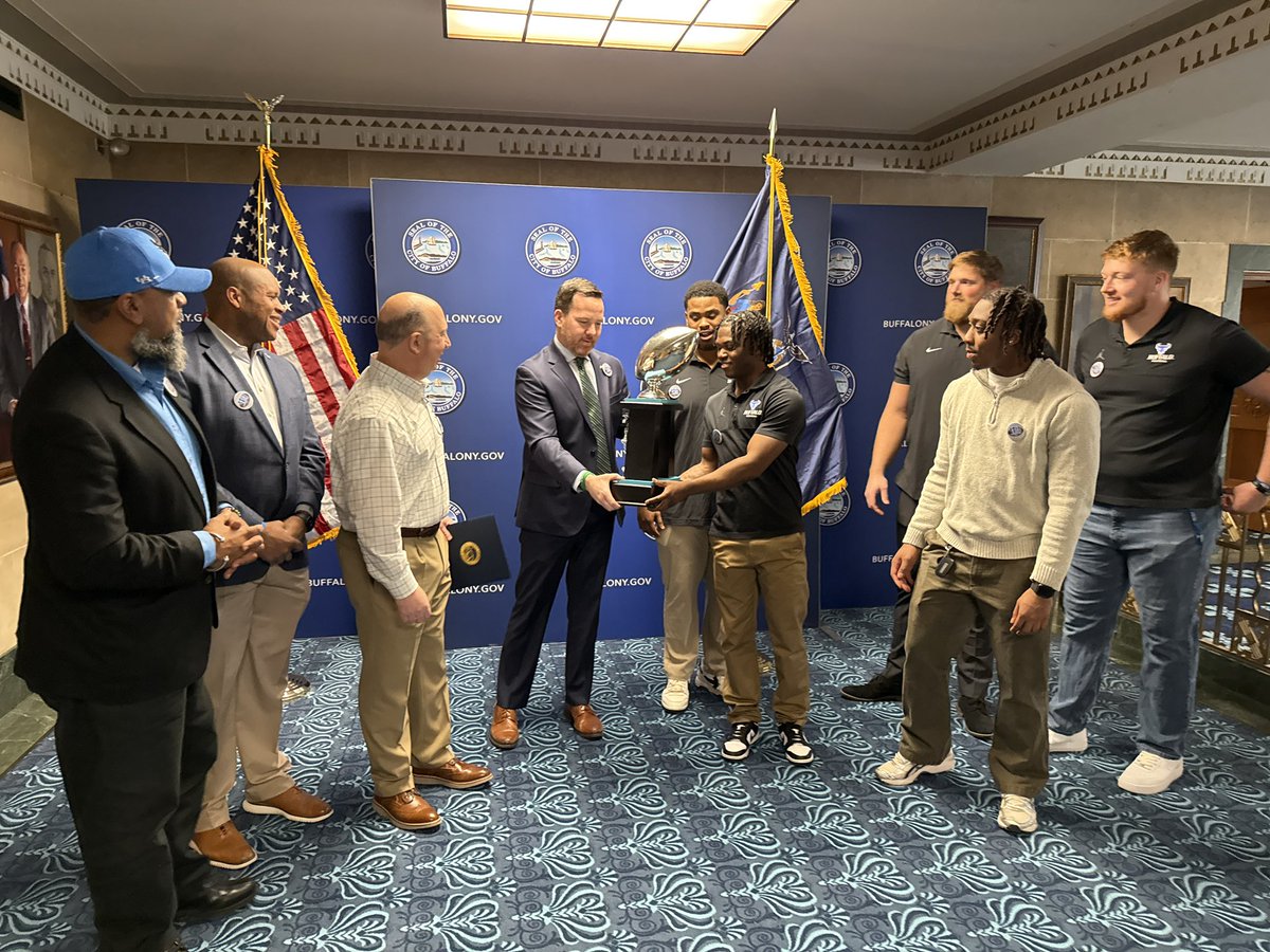 Mayor Chris Scanlon (@mayorscanlon) on Twitter photo Today, I had the honor of welcoming the <a href="/UBFootball/">UB Football</a> team to City Hall to recognize their incredible 2024 season! Joined by Head Coach Pete Lembo and UB Athletic Director Mark Alnutt, I proudly proclaimed February 5, 2025, as "Buffalo Bulls Football Day" in the City of Buffalo. Today, I had the honor of welcoming the <a href="/UBFootball/">UB Football</a> team to City Hall to recognize their incredible 2024 season! Joined by Head Coach Pete Lembo and UB Athletic Director Mark Alnutt, I proudly proclaimed February 5, 2025, as "Buffalo Bulls Football Day" in the City of Buffalo.