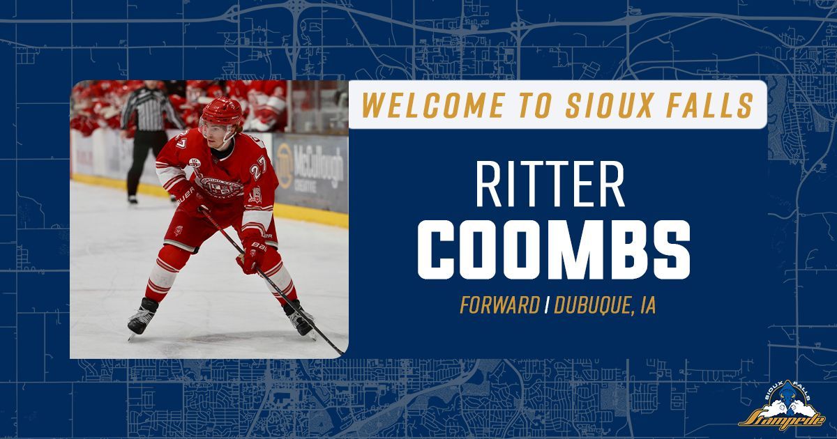 The Stampede have acquired forward Ritter Coombs from the Dubuque Fighting Saints. Read more about the newest member of the Herd below! 

buff.ly/3Q2M3AZ