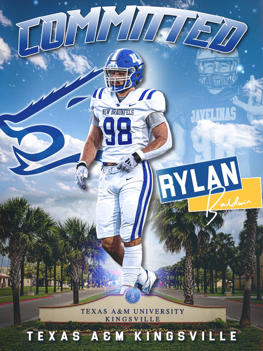 Rylan Baldwin (@rylanbaldwin) on Twitter photo I just want to thank all of my coaches, my teammates, and everybody that believed in me these last four years and me grow as an athlete. I have made the decision to commit to to <a href="/JavelinaNation/">Texas A&M-Kingsville 🐗💙💛</a> and couldn’t be more excited to get started. #Tamuk #AGTG #NationalSigningDay #gohogz I just want to thank all of my coaches, my teammates, and everybody that believed in me these last four years and me grow as an athlete. I have made the decision to commit to to <a href="/JavelinaNation/">Texas A&M-Kingsville 🐗💙💛</a> and couldn’t be more excited to get started. #Tamuk #AGTG #NationalSigningDay #gohogz