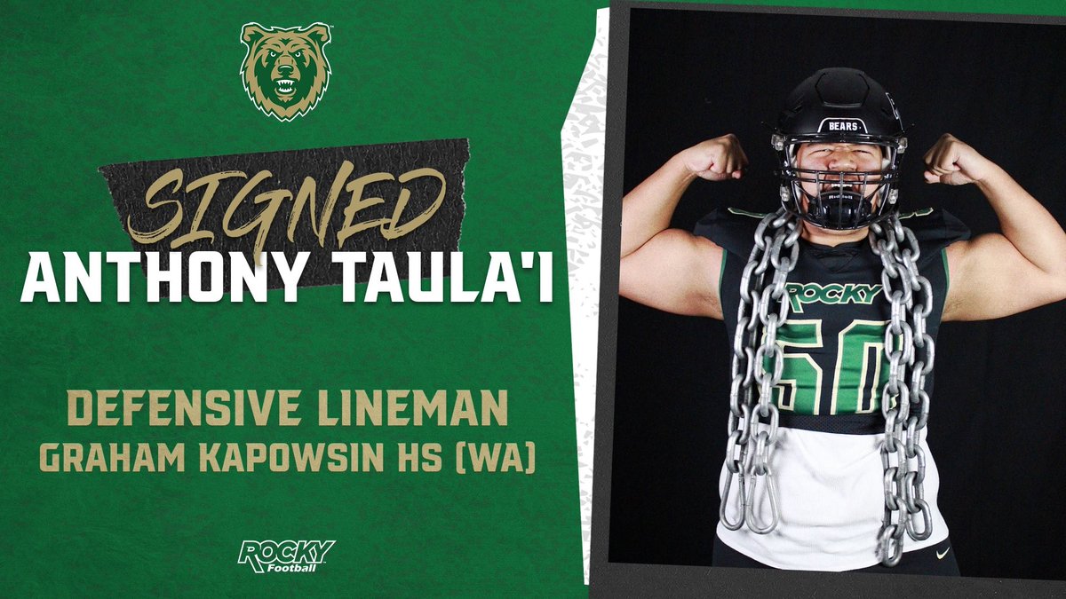 Rocky Football (@rocky_football) on Twitter photo Welcome to the Rocky Family!
Anthony Taula'i <a href="/Taulai_Anthony/">Anthony Taula’i</a>
#BEARRAID #NSD25
hudl.com/athlete/o/1683… Welcome to the Rocky Family!
Anthony Taula'i <a href="/Taulai_Anthony/">Anthony Taula’i</a>
#BEARRAID #NSD25
hudl.com/athlete/o/1683…