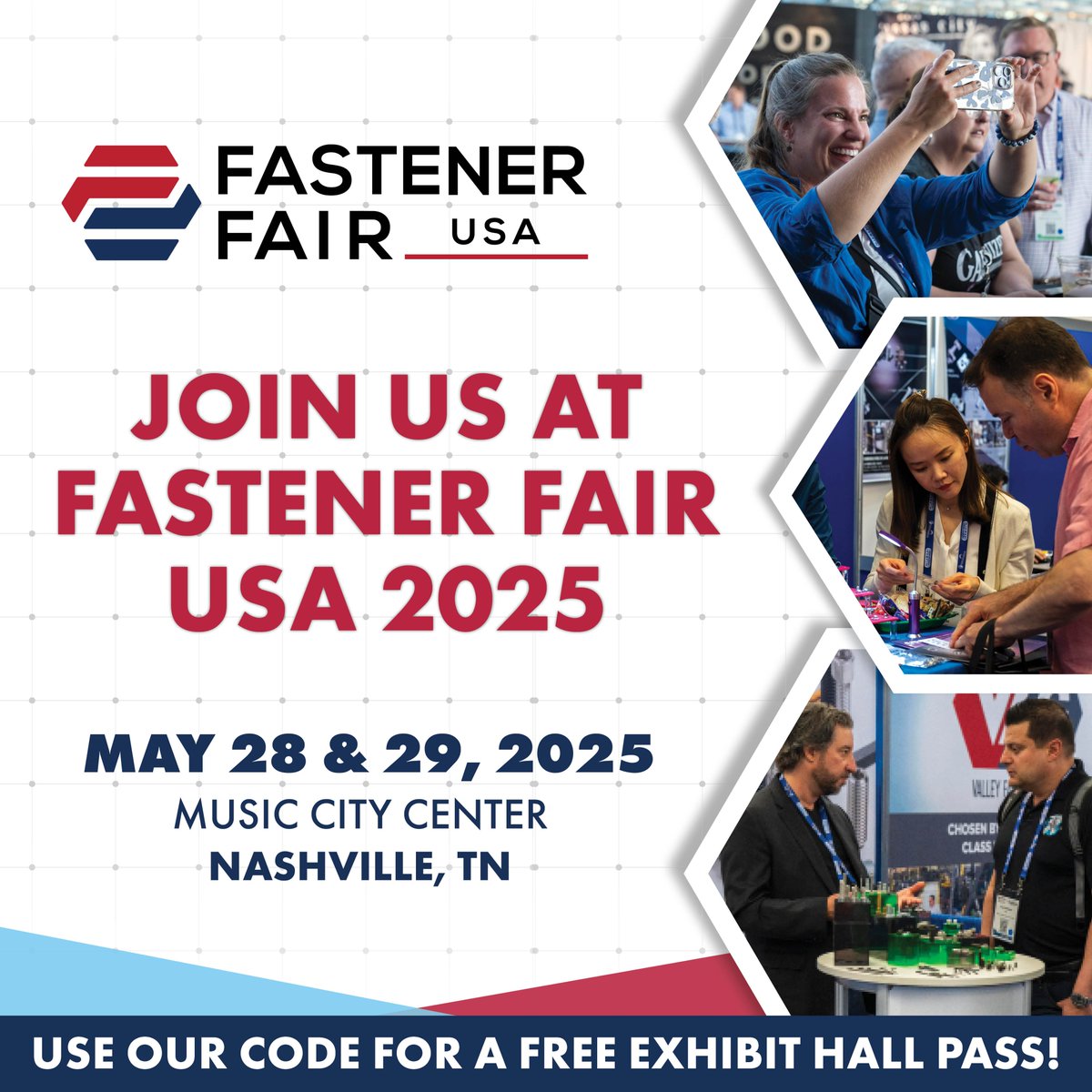 We're happy to announce our continued support for Fastener Fair USA 2025, the premier event for the fastener industry! <a href="/FastenerFairUSA/">FastenerFairUSA</a> 

Don't miss out on this unparalleled opportunity to connect with industry leaders and explore the latest innovations.

Register today and get