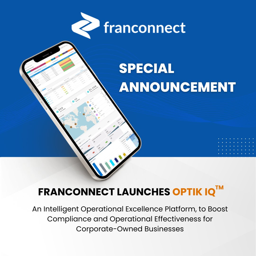 🚀 Optik IQ™ is here! The game-changing platform to boost compliance and elevate operations. Features like Intelligent Issue Resolution and Adaptive Learning make managing multi-location businesses seamless.

🔗 Read more: franconn.info/3EjTZuP

#OperationalExcellence