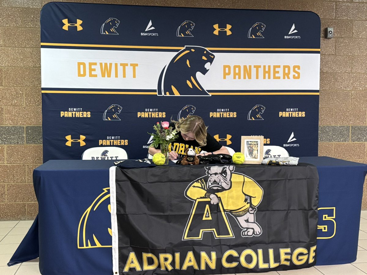 Congratulations to Senior P/OF Lily Utrup on her commitment to play softball at Adrian College! Your Panther softball family is very proud of you!🥎💪
<a href="/LilyUtrup/">Lily Utrup</a> 
<a href="/brian_calloway/">Brian Calloway</a> 
<a href="/LSJsports/">LSJ Sports</a> <a href="/AC_softball/">Adrian College NCAA Softball</a>