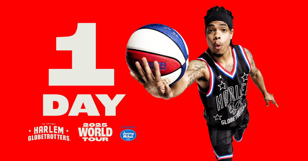 Tomorrow the world famous <a href="/Globies/">Harlem Globetrotters</a> roll into town! 

Do not miss your chance to catch an evening filled with jaw-dropping tricks, high-flying dunks, and nonstop laughter for all ages!!

ticketmaster.ca/event/100060EA…