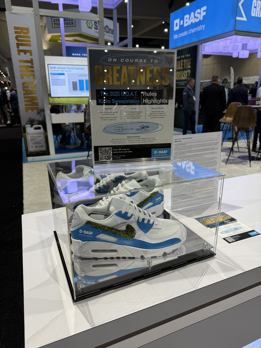Hit up our <a href="/BASFTurf_us/">BASF Turf US</a> booth <a href="/GCSAAConference/">GCSAA Conference and Trade Show</a> to register to win some cool kicks!