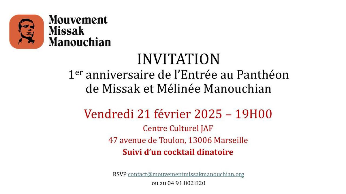 Mouvement Missak Manouchian (@mmmanouchian) on Twitter photo 