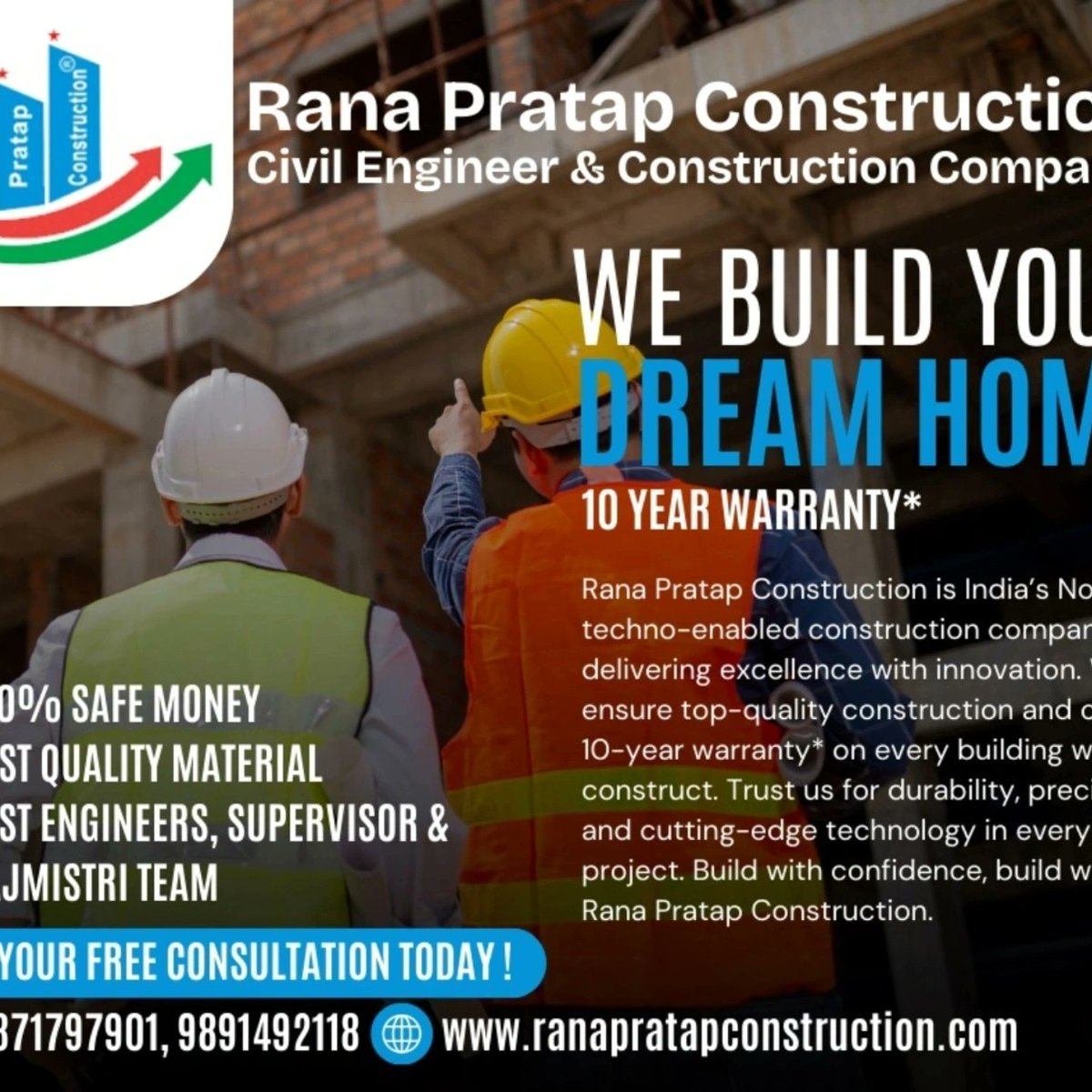 akdahaag's tweet photo. We Build Your Dream Home 
घर के निर्माण के लिए ठेकेदार नहीं. कंपनी चुने. 
क्योंकि हम आपको देते हैं अनुभवी आर्किटेक्ट, सिविल इंजीनियर और सुपरवाइजर तथा अनुभव राजमिस्त्री की टीम एक ही छत के नीचे.. 
अभी संपर्क करे
Mob. 9871797901, 9891492118.
Website:- https://t.co/0bpEtpWq0A https://t.co/lQe59jMF4X