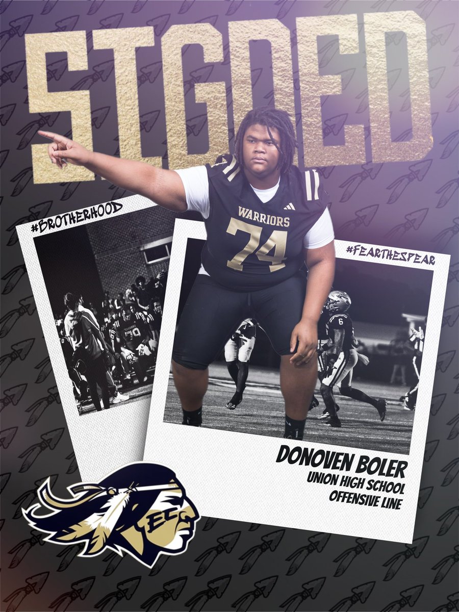 East Central Warrior Football 🏈 (@eccc_football) on Twitter photo Powerful OL from Union High!!
<a href="/Boler2363Larry/">donoven boler</a> has joined the Brotherhood!!
#Brotherhood x #FearTheSpear🪶 Powerful OL from Union High!!
<a href="/Boler2363Larry/">donoven boler</a> has joined the Brotherhood!!
#Brotherhood x #FearTheSpear🪶