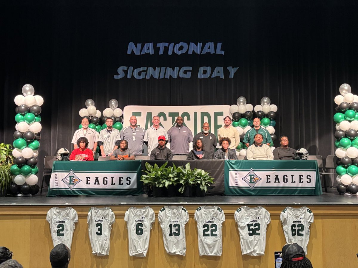 Newton County Athletics (@newtoncosports1) on Twitter photo Signing Day at Eastside High School this morning! Congratulations to <a href="/EHS_Eagles/">Eastside High School</a> <a href="/EastsideFB/">Eastside Eagles Football</a> <a href="/NewtonSupt/">Dr. Duke Bradley, III</a> <a href="/Coach_CGreen/">Carl Green,CAA</a> Signing Day at Eastside High School this morning! Congratulations to <a href="/EHS_Eagles/">Eastside High School</a> <a href="/EastsideFB/">Eastside Eagles Football</a> <a href="/NewtonSupt/">Dr. Duke Bradley, III</a> <a href="/Coach_CGreen/">Carl Green,CAA</a>