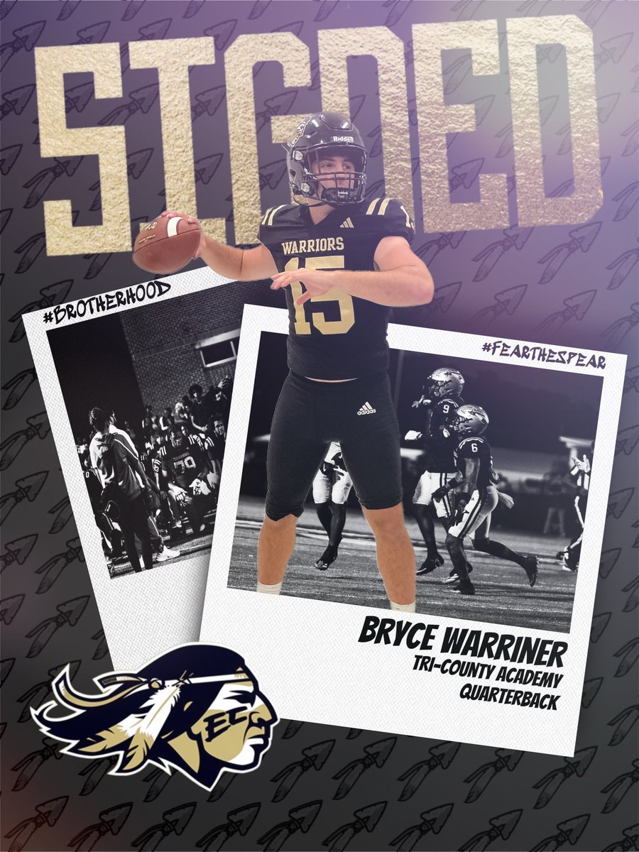 East Central Warrior Football 🏈 (@eccc_football) on Twitter photo Gunslinger from Tri County Academy!!
<a href="/WarrinerBryce/">Bryce Warriner</a> has joined the Brotherhood!!
#Brotherhood x #FearTheSpear🪶 Gunslinger from Tri County Academy!!
<a href="/WarrinerBryce/">Bryce Warriner</a> has joined the Brotherhood!!
#Brotherhood x #FearTheSpear🪶