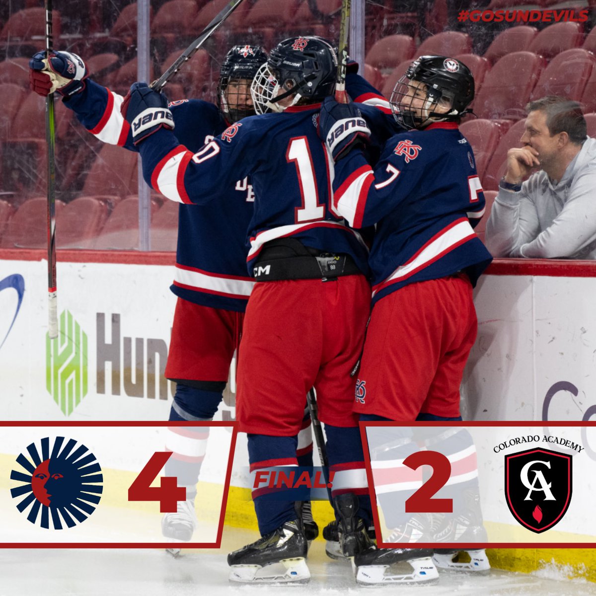 Showdown series sweep 🧹🧹🧹

Yesterday boys basketball, girls basketball, and ice hockey beat Colorado Academy at the University of Denver. 

Awesome job Sun Devils! 👍👏