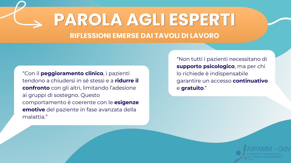 aipamm's tweet photo. 🔹Tema 3: Il ruolo del supporto psicologico e dell’informazione ai pazienti.
Scorri le immagini per scoprire i principali risultati emersi e le riflessioni degli esperti!➡️ https://t.co/LQybE4c1YC