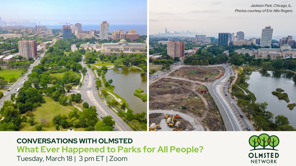 Parks for all people was one of Olmsted’s guiding principles, but today, parks are often viewed as building sites. Join us on March 18 for a free webinar about this distressing trend and what can be done to save these landscapes. Register now:  ow.ly/GYgX50USGuw