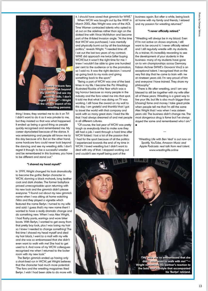 Bekannte UK Wrestling Magazin Inside the Ropes hat im Januar 2025 folgendes Interview mit mir gemacht. Viel Spass beim Lesen! 😀
UK Magazine Inside the Ropes Alex Wright Interview - January 2025! Hope you enjoy! 😀