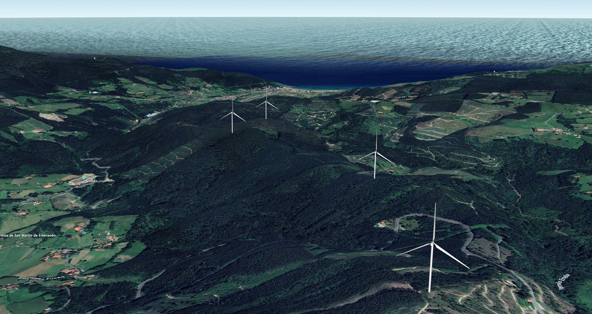 ⚠️ Araba ta Bizkaian 3 proiektu berri.
⚠️ 3 nuevos proyectos en Araba y Bizkaia.

✅ Cluster Gamarra I-VII (⛰️ Ganboako Mendiak)
✅ Iparaixe II (⛰️ Triano)
✅ Bakio (⛰️ Sollube)

Guztiz: 35 parke, 182 errota  

Download .kmz ▶️ labur.eus/eolikoak