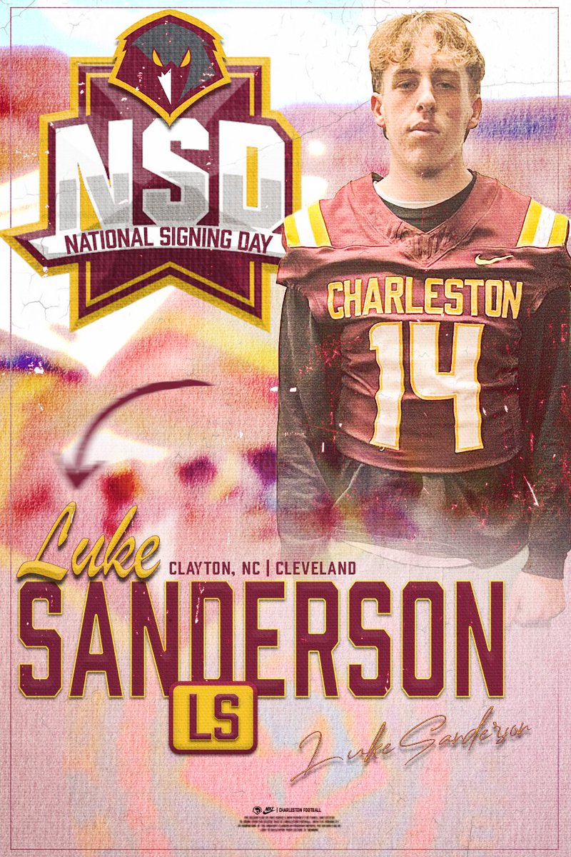 University of Charleston Football (@ucwv_football) on Twitter photo 🦅NEW SIGNEE🦅
Luke Sanderson | LS | Clayton, NC | <a href="/LukeSanderson04/">Luke Sanderson</a>
Welcome to the nest, Luke‼️#WingsUp #NSD25 🦅NEW SIGNEE🦅
Luke Sanderson | LS | Clayton, NC | <a href="/LukeSanderson04/">Luke Sanderson</a>
Welcome to the nest, Luke‼️#WingsUp #NSD25