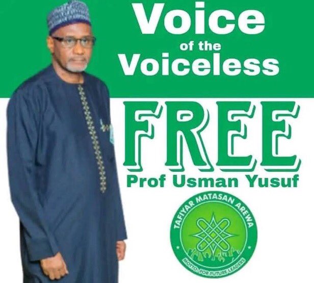 As a Nigerian, silence now would be insanity, with this man battling for you and your children's brighter tomorrow.
#FreeProFUsmanYusuf