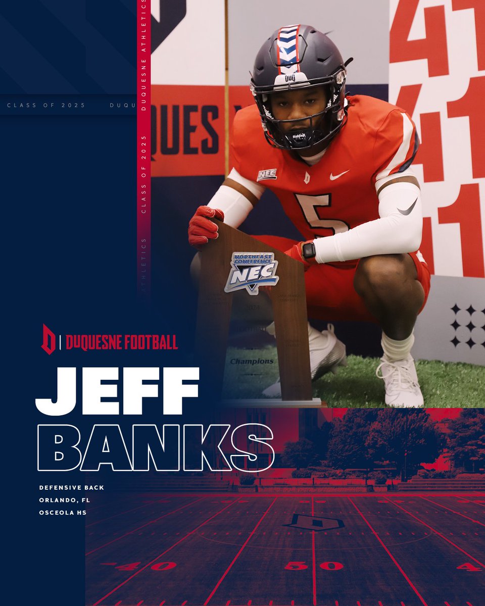 Duquesne Football (@duqfb) on Twitter photo โ๏ธ Welcome to the Bluff, ๐๐๐๐ ๐๐๐ง๐ค๐ฌ!
#GoDukes | <a href="/JeffBBanks/">Jeffery Banks</a> โ๏ธ Welcome to the Bluff, ๐๐๐๐ ๐๐๐ง๐ค๐ฌ!
#GoDukes | <a href="/JeffBBanks/">Jeffery Banks</a>