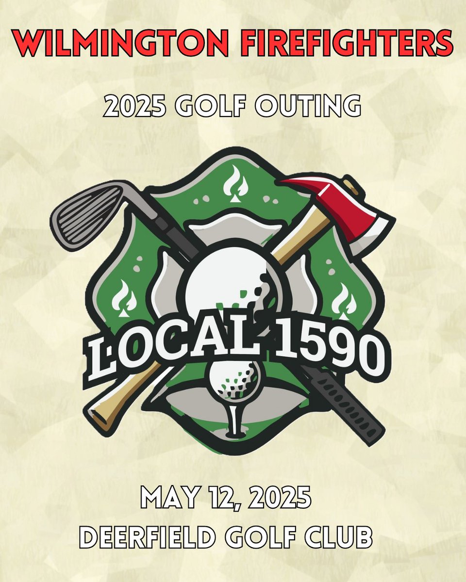 IAFF1590's tweet photo. 🏌️‍♂️⛳ 2025 Golf Outing – May 12, 2025 at Deerfield Golf Club, Newark, DE!

🎟️ Registration &amp; Sponsorships Open Now!

Join us for a fun day on the green! 🏌️‍♀️
👉 Register here: https://t.co/CsJGfFxipe https://t.co/aemHP7ltXn
