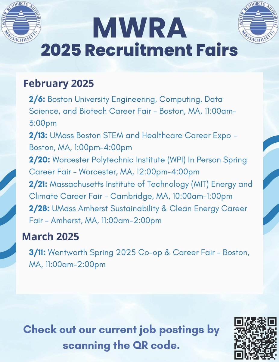 It's recruitment season at the MWRA! Don't miss out on the wonderful opportunities that MWRA has to offer! Stop by our table and learn more!