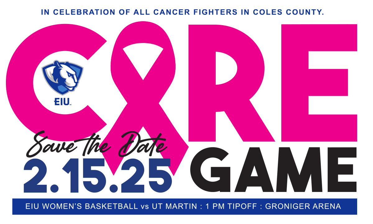 Eastern Illinois Athletics (@eiu_panthers) on Twitter photo This year's <a href="/EIUWBB/">Eastern Illinois WBB</a> Care Game is just around the corner. Show your support for the cause with the purchase of this year's CARE Game Shirt.
Proceeds help support local cancer survivors in Coles County
Place Shirt by this Friday - Feb. 7
Link 🩷👕👀⬇️
weblink.donorperfect.com/EIUCAREGAME25 This year's <a href="/EIUWBB/">Eastern Illinois WBB</a> Care Game is just around the corner. Show your support for the cause with the purchase of this year's CARE Game Shirt.
Proceeds help support local cancer survivors in Coles County
Place Shirt by this Friday - Feb. 7
Link 🩷👕👀⬇️
weblink.donorperfect.com/EIUCAREGAME25