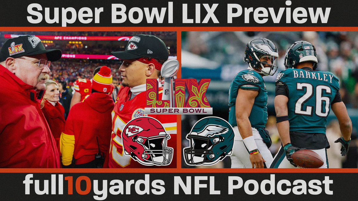 🚨 It's time for our #SuperBowlLIX preview! 🏈

<a href="/TheSJMoores/">Sam Moores</a> and <a href="/_LiamHorsley/">Liam Horsley</a> look at the keys to victory for each team, before predicting the winner with guests

📺 youtu.be/EBkwmmb1ii4
🍎 apple.co/4hJOXq1
🟢 spoti.fi/42IoNzK

#SuperBowl #Eagles #Chiefs