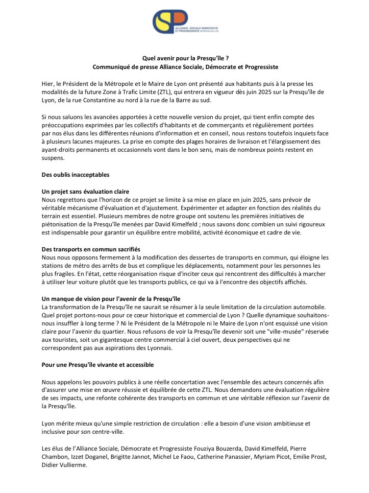 David Kimelfeld (@davidkimelfeld) on Twitter photo #Lyon mérite mieux qu'une simple restriction de circulation : elle a besoin d'une vision ambitieuse et inclusive pour son centre-ville.
Notre communiqué suite aux annonces de <a href="/brunobernard_fr/">Bruno Bernard</a> et <a href="/Gregorydoucet/">Grégory Doucet</a> concernant la mise en œuvre de la Zone à Trafic Limité dans la #Lyon mérite mieux qu'une simple restriction de circulation : elle a besoin d'une vision ambitieuse et inclusive pour son centre-ville.
Notre communiqué suite aux annonces de <a href="/brunobernard_fr/">Bruno Bernard</a> et <a href="/Gregorydoucet/">Grégory Doucet</a> concernant la mise en œuvre de la Zone à Trafic Limité dans la