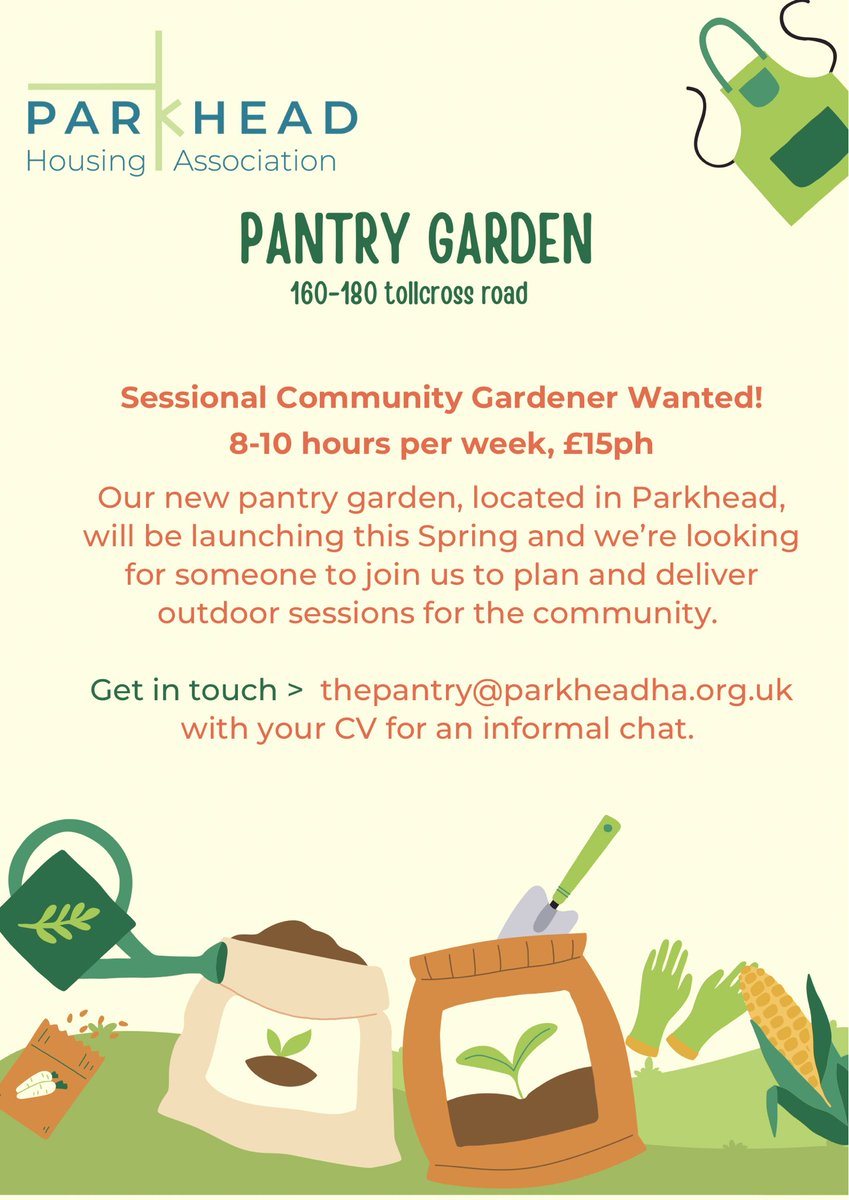 We’re looking for someone to join us on a self employed basis to help facilitate workshops at our new garden. Experience in this type of outdoor based community work is essential 👩🏼‍🌾👨🏻‍🌾🧑‍🌾