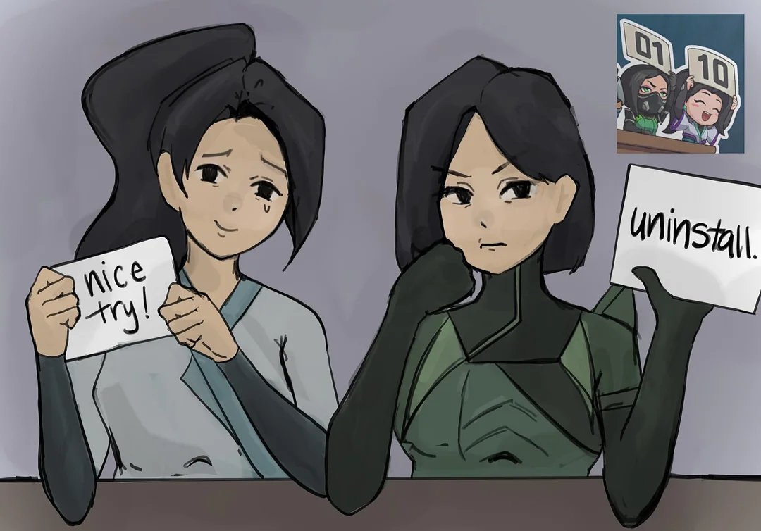 ValorantUpdated's tweet image. Two Types of Valorant Players

🎨Art by u/sagebine