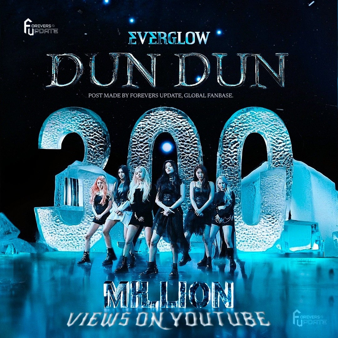 foreversupdate's tweet photo. #EVERGLOW DUN DUN MV has surpassed 300 Million views on YouTube! 💙

#에버글로우 #DUNDUN  #300MILLION https://t.co/uuvkgY14E0