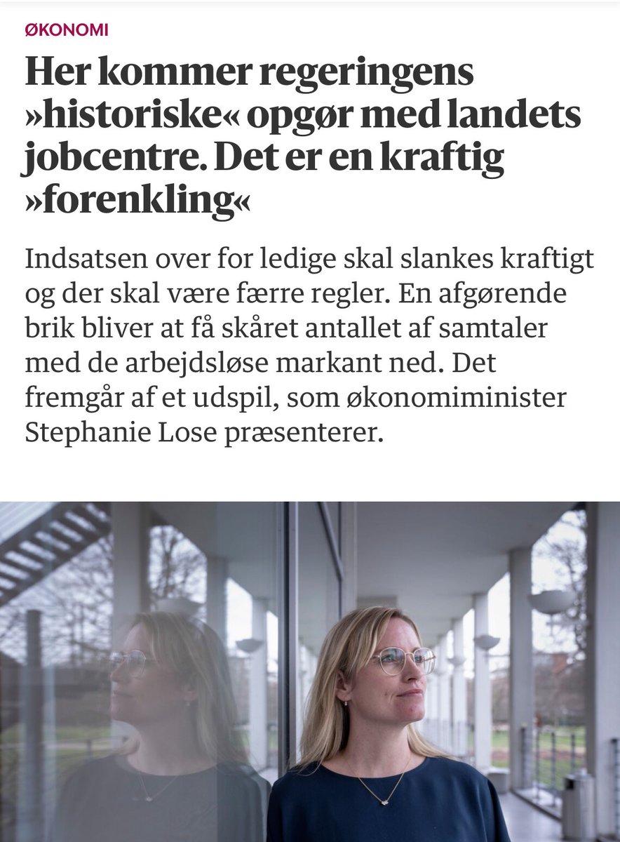 Rigtig godt, at der nu gøres noget ved jobcentrene. For lad os være ærlige. Tingene har ikke fungeret optimalt længe, omkostningerne har været for høje og reglerne for mange. Og godt med mere involvering af private. I <a href="/DanskErhverv/">Dansk Erhverv</a> glæder vi os til at se det samlede udspil.