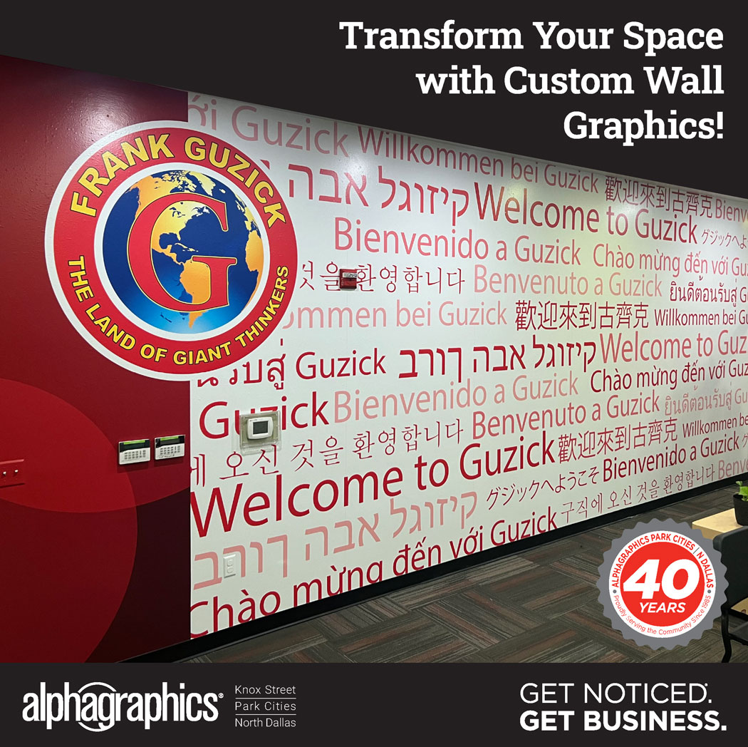 AlphaGraphicsTX's tweet image. From floor-to-ceiling murals to branded wallpaper, your walls are more than just walls—they’re advertising space! 📢

Ready to make a statement? Let’s bring your walls to life! 🎉
bit.ly/3O5m4Yb

#WallGraphics #CustomMurals #BrandYourSpace #OfficeDesign #RetailMarketing