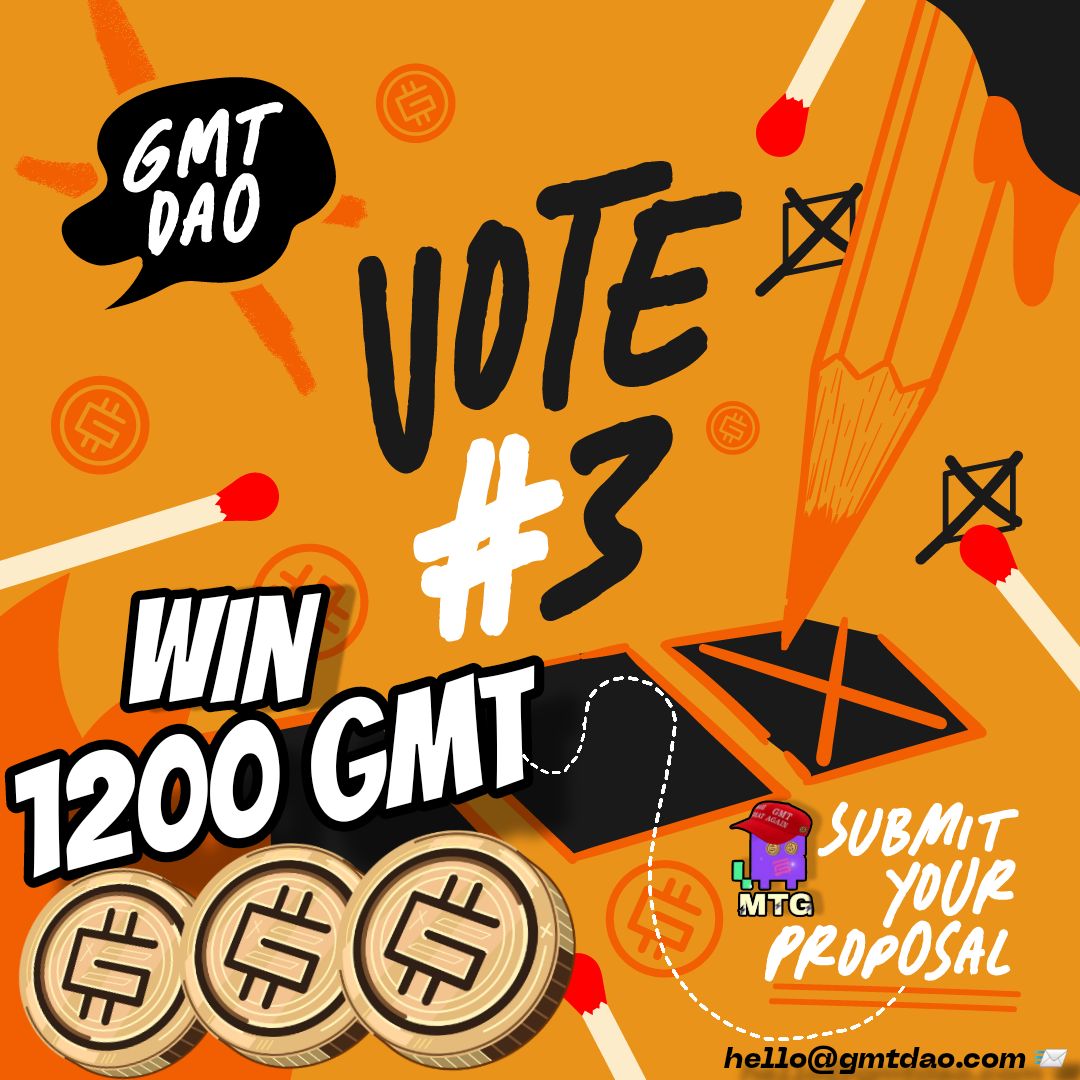 mtg_web3's tweet photo. 🚨#GIVEAWAY ALERT 🚨

😮1200 GMT REWARD 
(  6 WINNER,  200 #GMT  Each) 

1️⃣ like +RT , FOLLOW @mtgstepn  , @GMTDAOOfficial 

2️⃣TAG 3 FREIND 

3️⃣Make an idea for the next phase of #GMTDAO, submitting your proposal via email to hello@gmtdao.com

Share your idea and a screenshot of your submission  in the comments like example .

✅ Ensure your proposal integrates with an #FSL ecosystem product.

✅ Ensure your idea is ready for community voting.

Feel free to submit suggestions to improve any FSL ecosystem project.  For example, you could propose a matron mode for #STEPN  or similar features for other projects.  Let's do it!

🤝Deadline = 12 Feb 00:00utc
✌️Winners Announcement = 13 Feb