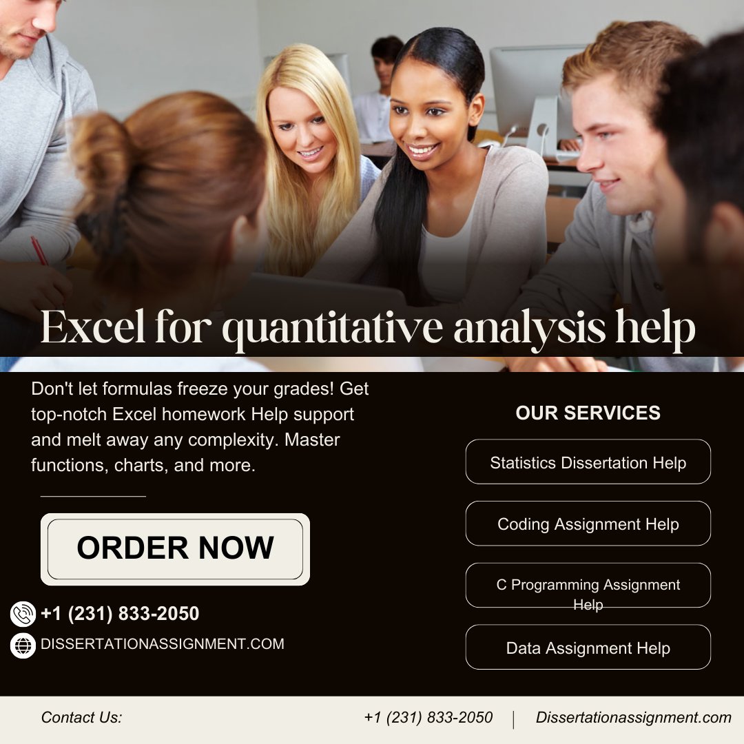 Payessaywriting's tweet image. #ExcelForQuantitativeAnalysis
#QuantitativeAnalysisWithExcel
#ExcelForStatisticalAnalysis
#ExcelForDataAnalysisAssignment
#ExcelForResearchAssignments
#MSExcelForQuantitativeResearch
#ExcelForDataScienceHomework
#ExcelForEconometricsAssignment
#MicrosoftExcelForStatistics
#Excel